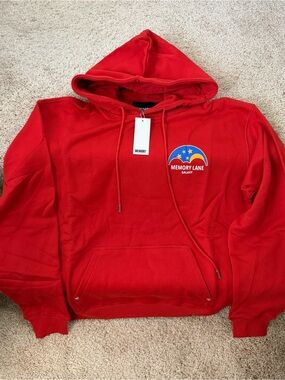 Men's Red Pullover Hoodie